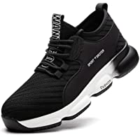 SROTER Unisex Zapatillas de Seguridad con Puntera de Acero Hombre Mujer Zapatos de Trabajo Transpirables Antideslizante…